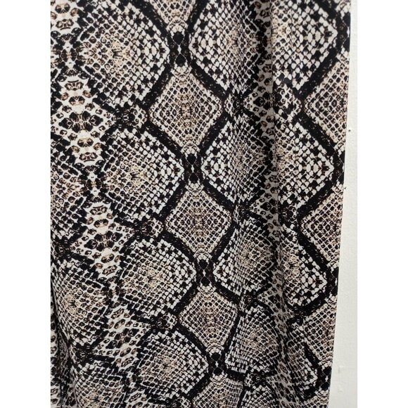 Boston Proper Womens Wide Leg Pants Size Large Brown Animal Print BOHO Vacation - Picture 2 of 9